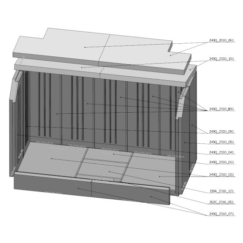 Žárobetonová komora komplet - černá KV IMPRESSION 3g L 97.51.16 